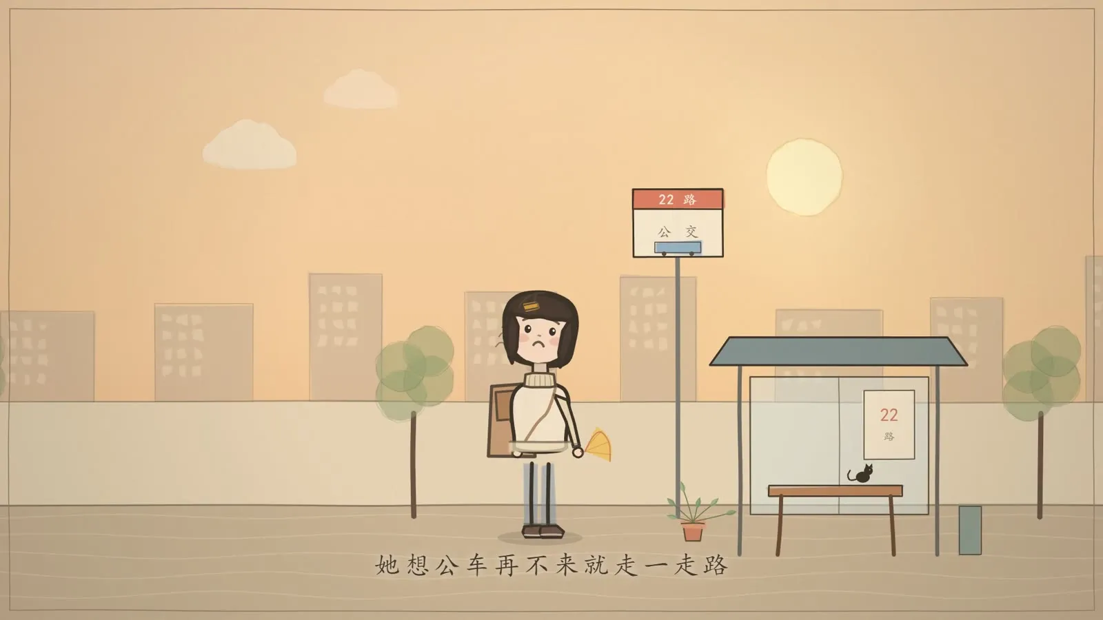 22 路公交站场景